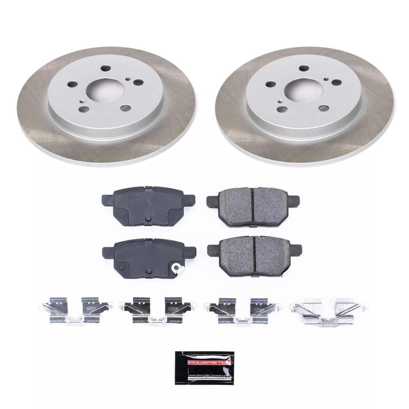 PSB Semi-Coated Rotor Kits - Power Stop 17-22 Toyota Prius Prime Rear Semi-Coated Rotor Kit