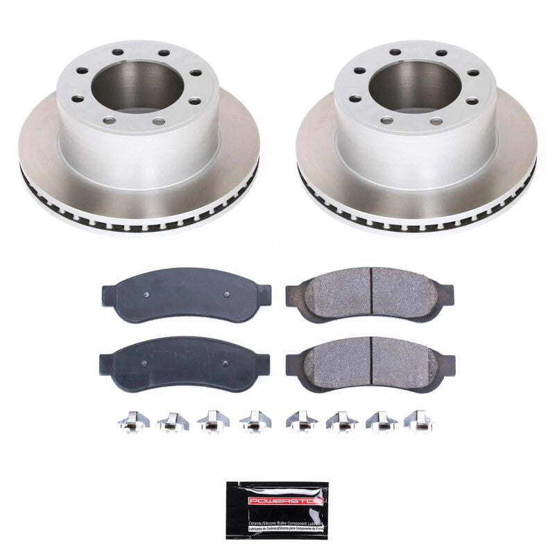 PSB Semi-Coated Rotor Kits - Power Stop 10-12 Ford F-350 Super Duty Rear Semi-Coated Rotor Kit