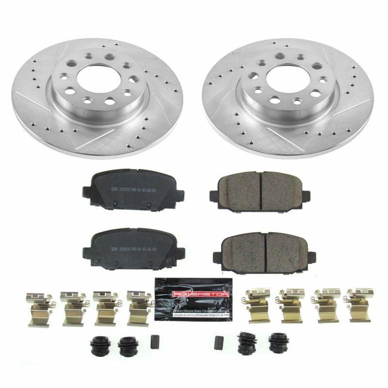 PSB Z23 Evolution Kit - Power Stop 17-19 Jeep Compass Rear Z23 Evolution Sport Brake Kit