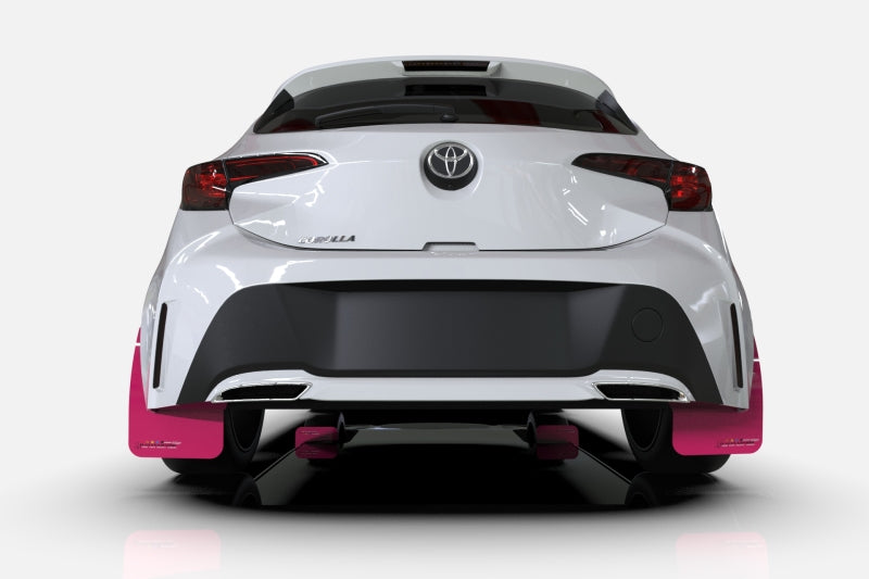 RAL BCA Pink Flap / Black Logo - Rally Armor 18-23 Subaru Crosstrek Pink Mud Flap BCE Logo
