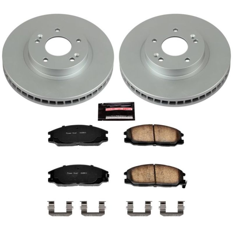 PSB Z17 Evolution Coated Kit - Power Stop 01-06 Hyundai Santa Fe Front Z17 Evolution Geomet Coated Brake Kit