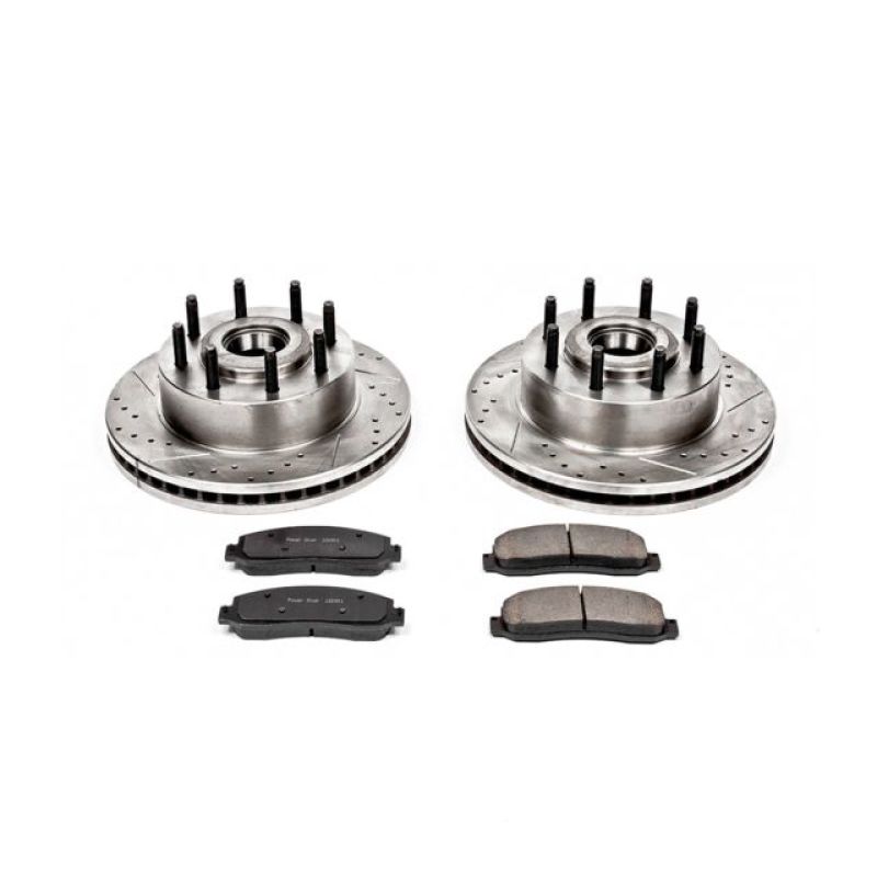 PSB Evolution Drill/Slot Rotor - Power Stop 07-10 Ford F-350 Super Duty Front Z23 Evolution Brake Kit