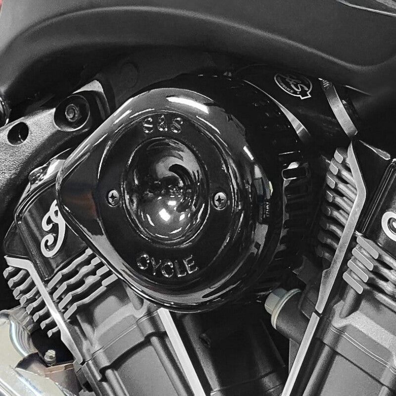 SSC Air Cleaner Kits - S&S Cycle 20-25 Indian Challenger & Pursuit Models Air Cleaner Kit w/ Gloss Black Teardrop