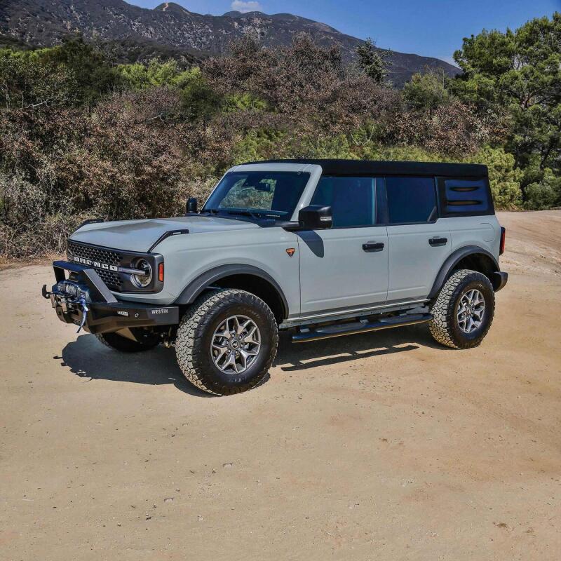WES Nerf Bars - PRO TRAXX 5 - Westin 21-22 Ford Bronco (4-Door) PRO TRAXX 5 Oval Nerf Step Bars - Textured Black