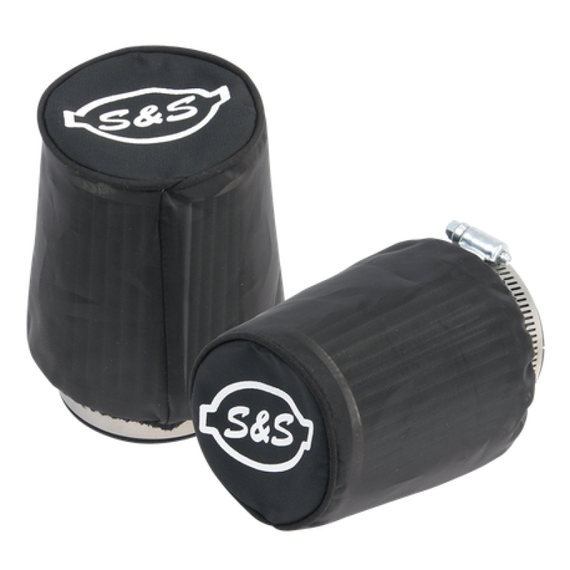 SSC Air Filters - S&S Cycle Air Filter Cover For Tapered S&S Tuned Induction Filters - Black Nylon - 2 Pack