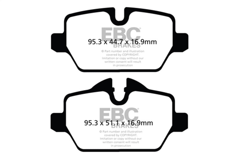 EBC Yellowstuff Brake Pad Sets - EBC 10+ Mini Countryman 1.6 Cooper Yellowstuff Rear Brake Pads