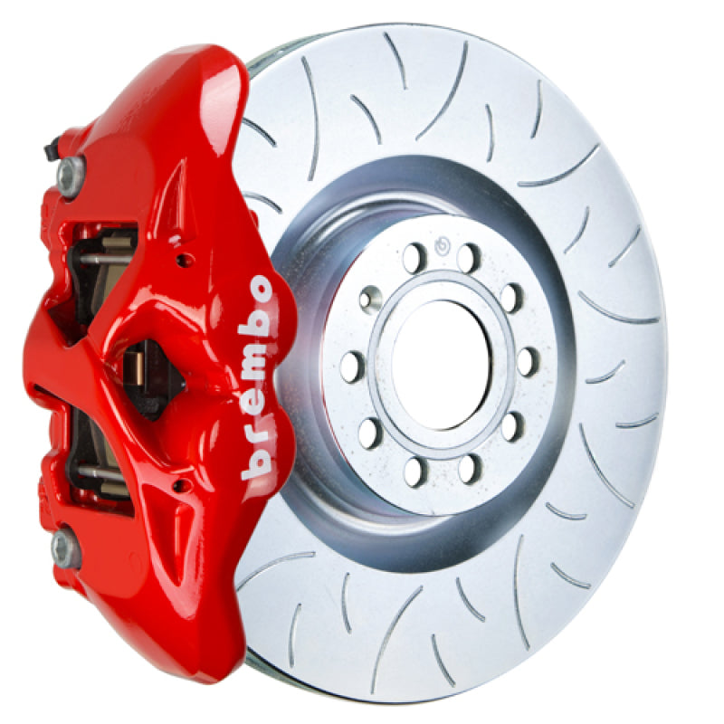 BRB Big Brake Kits - Brembo 05-10 Jetta GLI Front GT BBK 4 Piston Cast 345x30 1pc Rotor Slotted Type3-Red