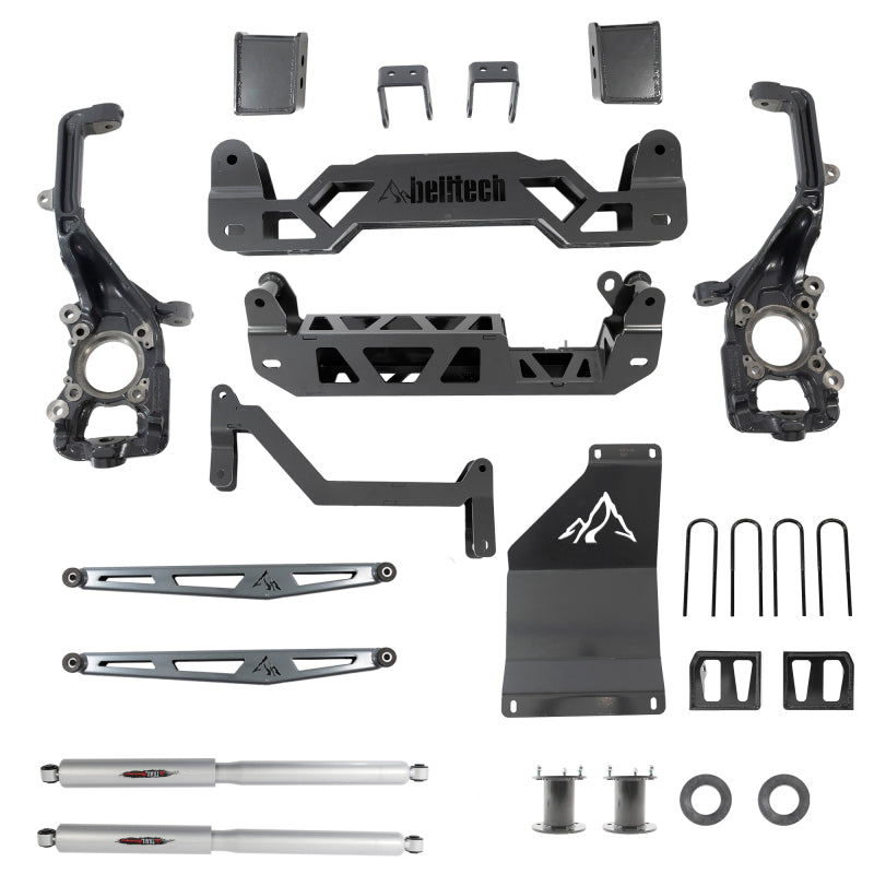 BT Lift Kit w Shocks - Belltech 2021+ Ford F150 4WD Trail Performance 6in. Base Lift Kit w/ Shocks