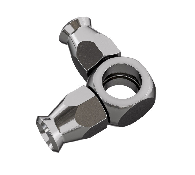 GR PWS Brake Line Fittings - Goodridge 90 Deg Double Banjo for 3/8 or M10 Long Bolt