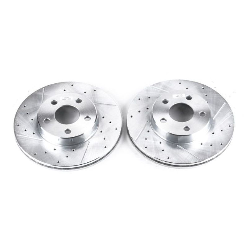 PSB Evolution Drill/Slot Rotor - Power Stop 90-98 Buick Skylark Front Evolution Drilled & Slotted Rotors - Pair