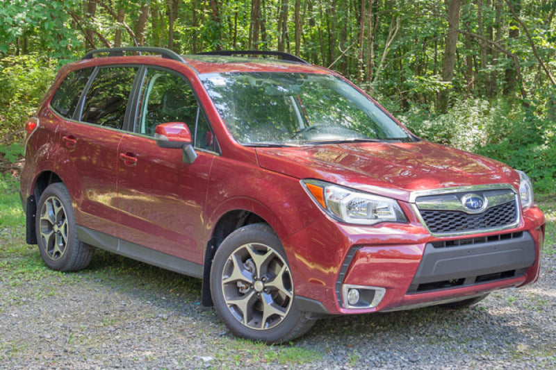 RAL UR Blk Flap/Grey Logo - Rally Armor 14-18 Subaru Forester Black Mud Flap w/ Grey Logo