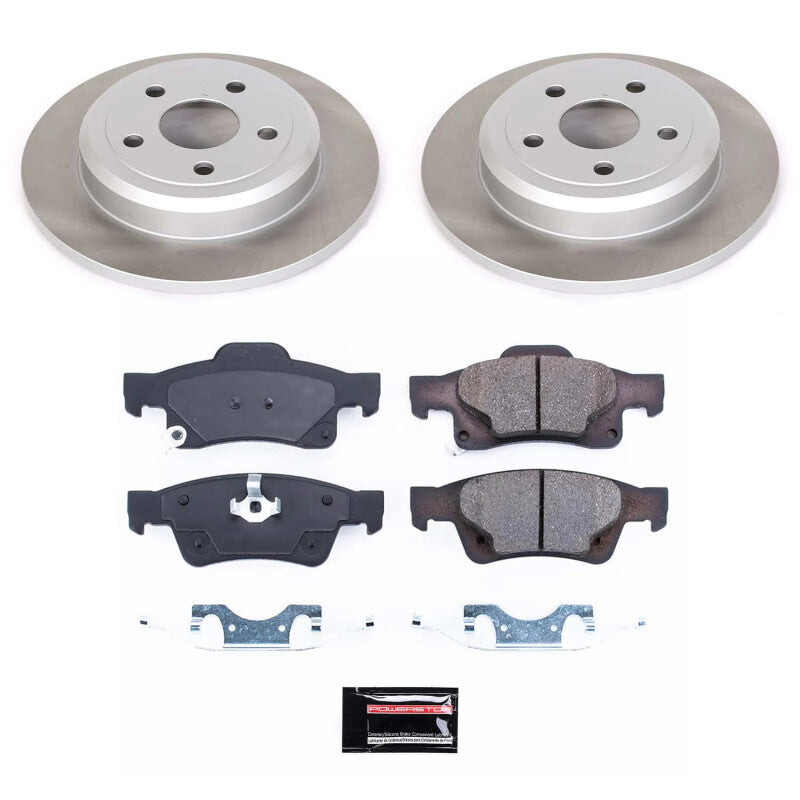 PSB Semi-Coated Rotor Kits - Power Stop 11-20 Jeep Grand Cherokee Rear Semi-Coated Rotor Kit