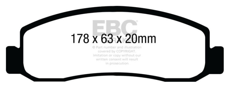 EBC Yellowstuff Brake Pad Sets - EBC 08-10 Ford F250 (inc Super Duty) 5.4 (2WD) Yellowstuff Front Brake Pads