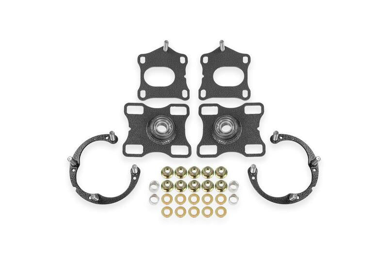 BMR Caster & Camber Plates - BMR Suspension 11-14 Ford Mustang Caster/Camber Plates - Black Hammertone