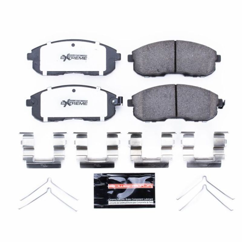 PSB Z26 Extreme Brake Pads - Power Stop 99-02 Infiniti G20 Front Z26 Extreme Street Brake Pads w/Hardware
