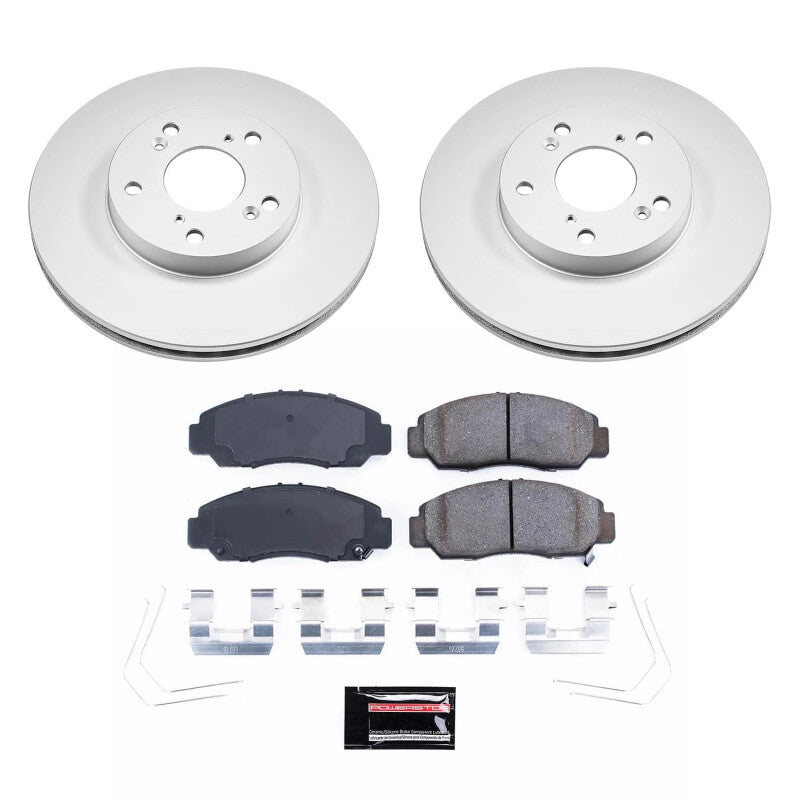 PSB Z17 Evolution Coated Kit - Power Stop 06-11 Honda Civic Front Z17 Coated Brake Kit