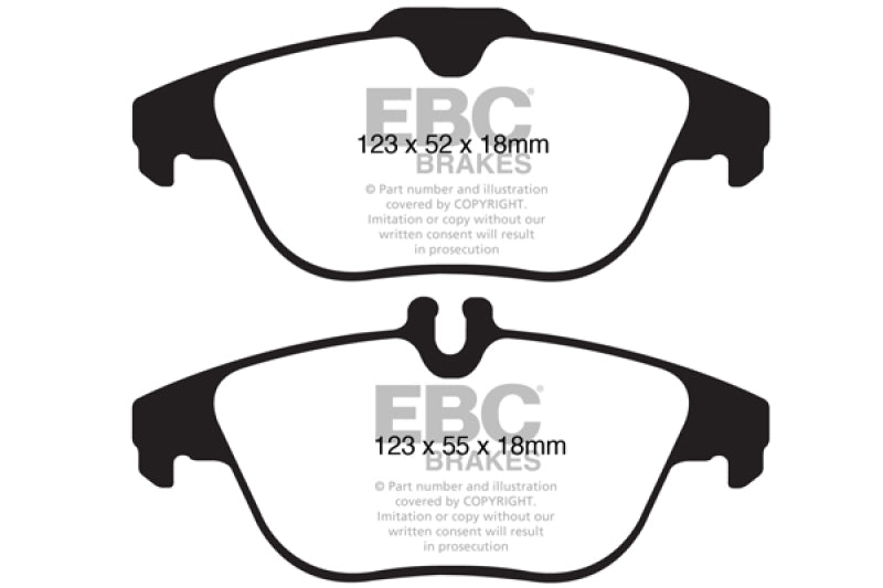 EBC Greenstuff Brake Pad Sets - EBC 12-14 Mercedes-Benz C250 (W204) 1.8 Turbo Greenstuff Rear Brake Pads