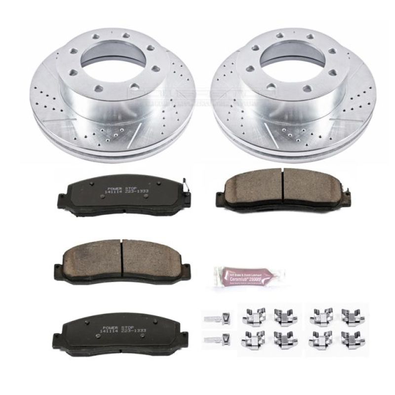 PSB Evolution Drill/Slot Rotor - Power Stop 10-11 Ford F-350 Super Duty Front Z23 Evolution Brake Kit