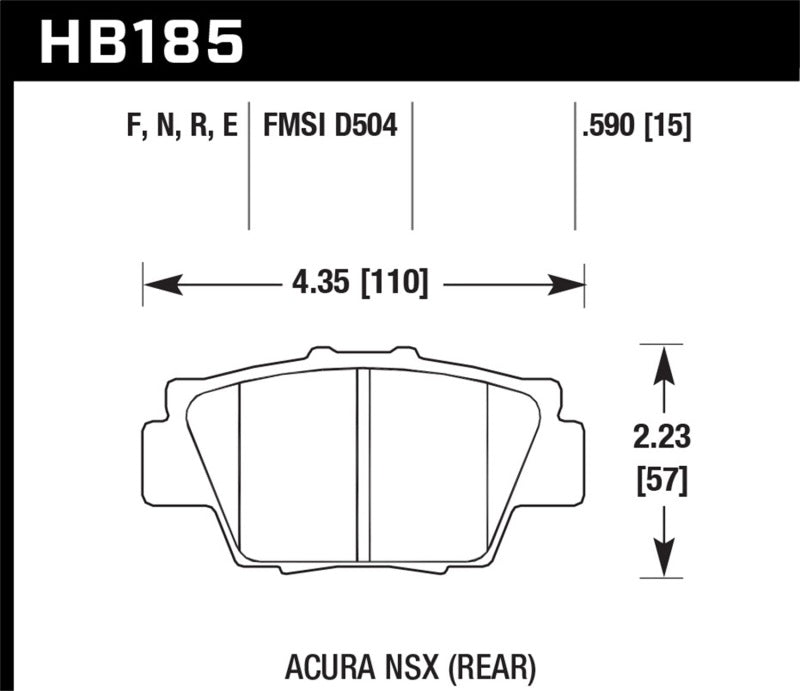 HAWK HPS 5.0 Brake Pad Sets - Hawk HPS 5.0 Street Brake Pads - Rear
