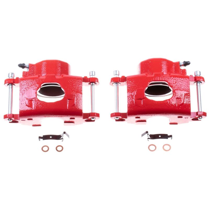 PSB Red Calipers - Power Stop 1977 Buick Electra Front Red Calipers - Pair