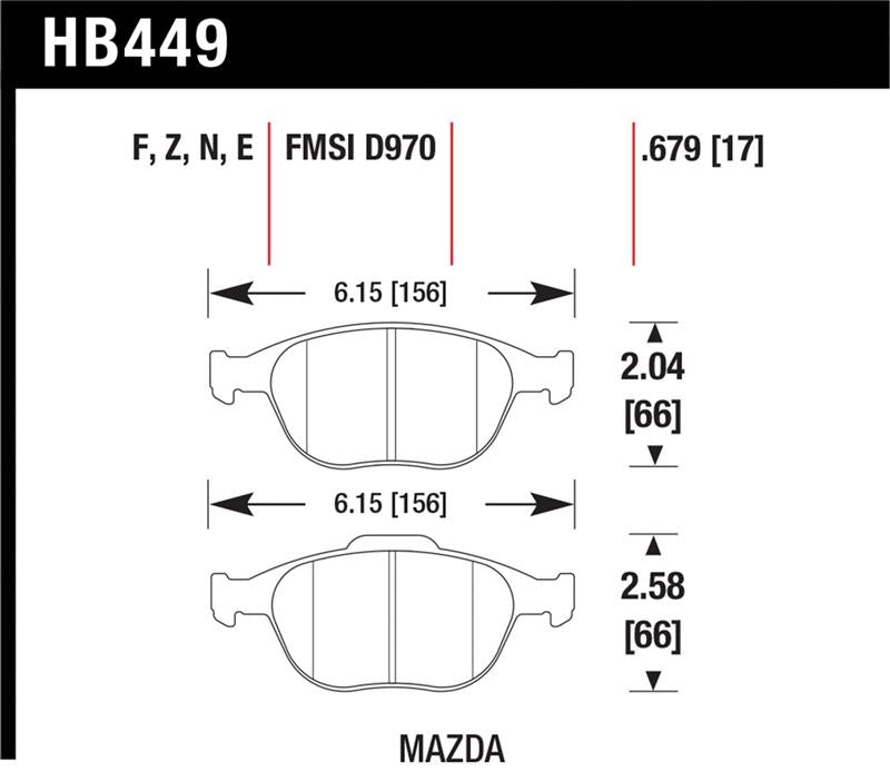 HAWK HP+ Brake Pad Sets - Hawk HP+ Street Brake Pads