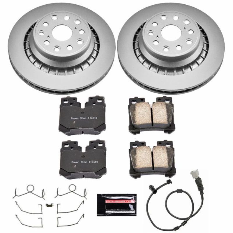 PSB Z17 Evolution Coated Kit - Power Stop 07-09 Lexus LS460 Rear Z17 Evolution Geomet Coated Brake Kit