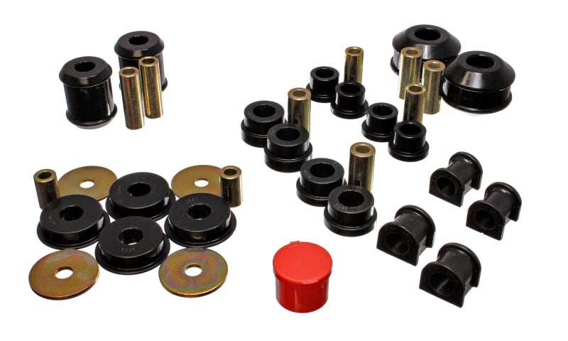 ES Hyper-Flex Sets - Black - Energy Suspension 03-05 Mitsubishi Lancer EVO 8 Black Hyper-flex Master Bushing Set