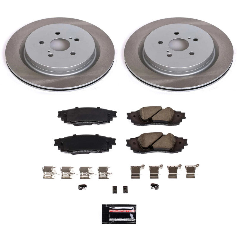 PSB Semi-Coated Rotor Kits - Power Stop 18-22 Lexus RX450hL Rear Semi-Coated Rotor Kit