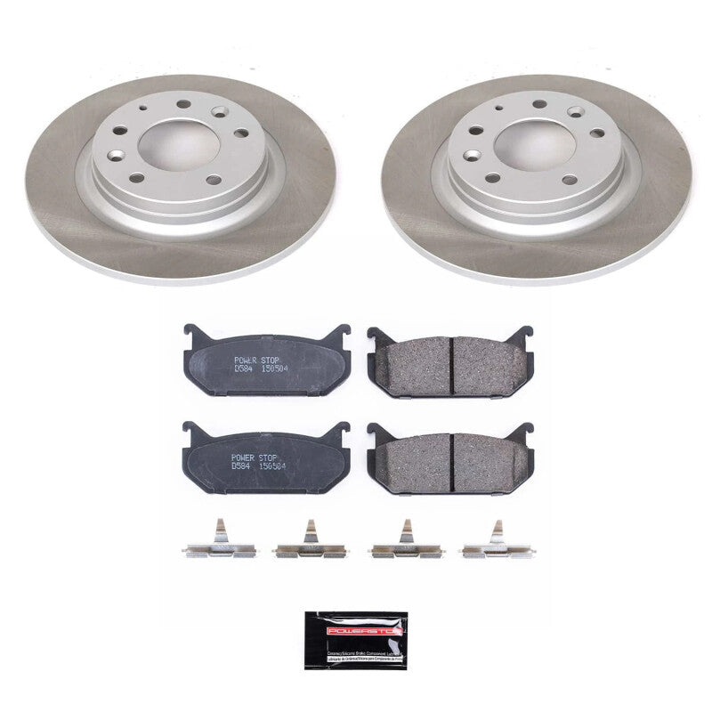 PSB Semi-Coated Rotor Kits - Power Stop 98-02 Mazda 626 Rear Semi-Coated Rotor Kit