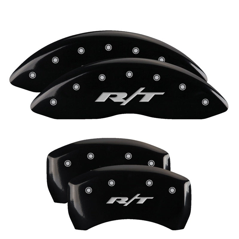 MGP Caliper Covers 4 Logo - MGP 4 Caliper Covers Engraved Front & Rear RT1-Truck Black finish silver ch