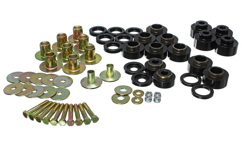 ES Body Mounts - Black - Energy Suspension 68-72 Chevy Chevelle/Monte Carlo/Malibu/El Camino Black Body Mount Set