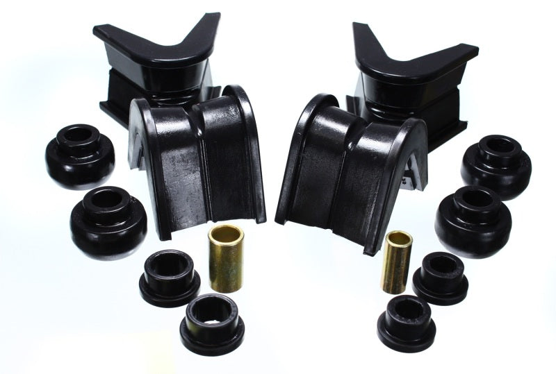 ES C-Bushings - Black - Energy Suspension 76-77 Ford Bronco/66-72 F-100/F-150 Black 7 Deg Offset Complete 14Pc C-Bushing Set