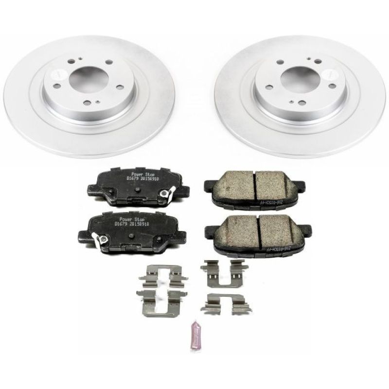 PSB Z17 Evolution Coated Kit - Power Stop 14-18 Mitsubishi Outlander Rear Z17 Evolution Geomet Coated Brake Kit