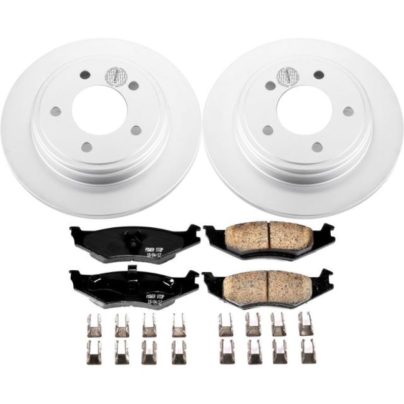PSB Z17 Evolution Coated Kit - Power Stop 93-94 Chrysler Concorde Rear Z17 Evolution Geomet Coated Brake Kit