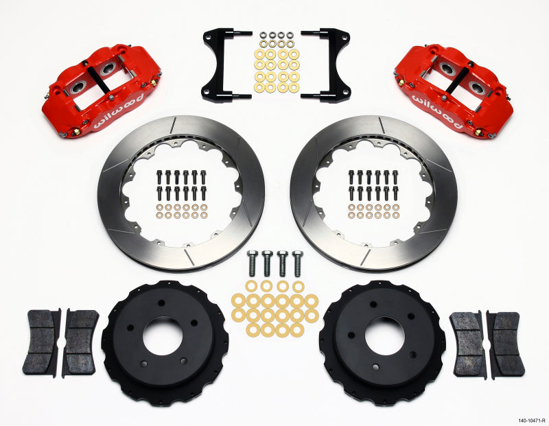 WIL Superlite Brake Kit - Wilwood Narrow Superlite 4R Rear Kit 12.88in Red 65-82 Corvette C2/C3