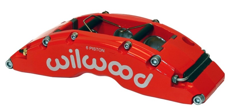 WIL TC6R Caliper - Wilwood Caliper-TC6R-Red 1.88/1.62/1.62in Pistons 1.38in Disc