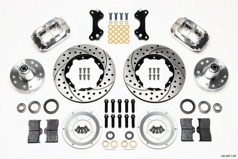 WIL Dynalite Brake Kit - Wilwood Forged Dynalite Front Kit 11.00in Drilled-Polished WWE ProSpindle