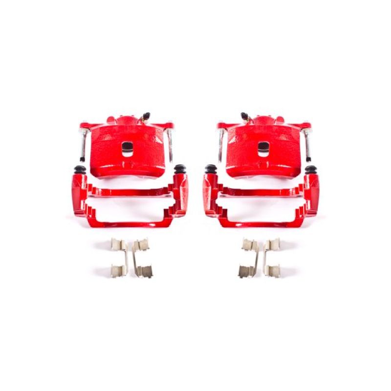 PSB Red Calipers - Power Stop 01-05 Acura EL Front Red Calipers w/Brackets - Pair