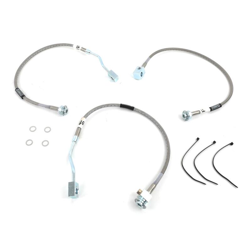 RUS Brake Line Kits - Russell Performance 90-96 Ford F-150 4WD with 4in lift Brake Line Kit