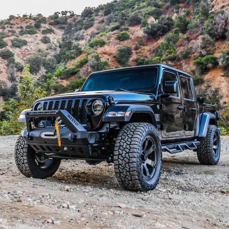WES Snyper Stubby Bumpers - Westin 18-19 Jeep Wrangler JL WJ2 Stubby Front Bumper - Textured Black