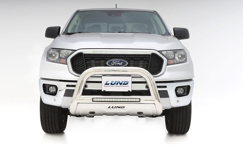 LND Bull Bars - Lund 2019 Ford Ranger Bull Bar w/Light & Wiring - Polished Stainless
