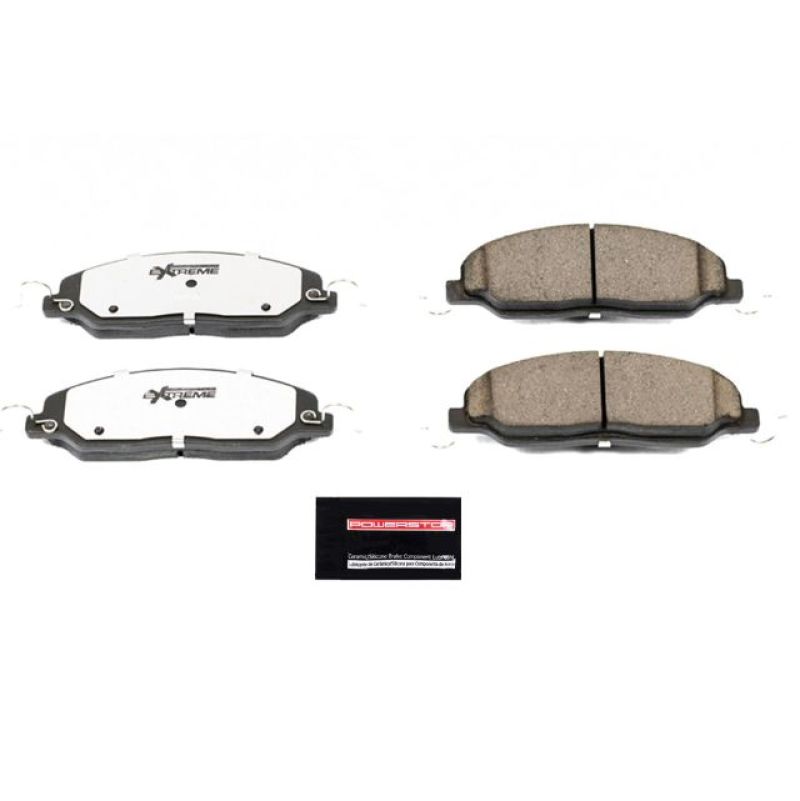 PSB Z26 Extreme Brake Pads - Power Stop 05-10 Ford Mustang Front Z26 Extreme Street Brake Pads w/Hardware