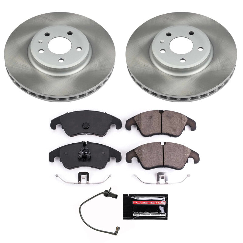 PSB Semi-Coated Rotor Kits - Power Stop 09-11 Audi Q5 Front Semi-Coated Rotor Kit