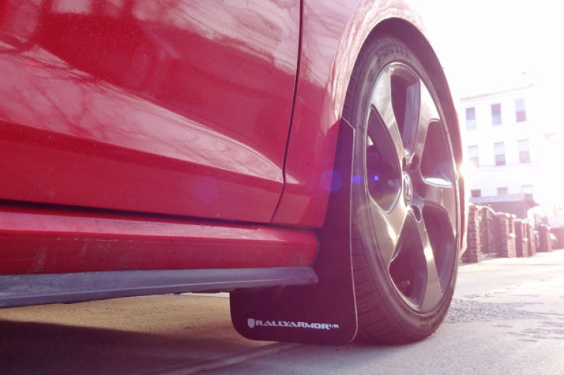 RAL UR Blk Flap/Blue Logo - Rally Armor 15-21 MKVII VW Golf/GTI Black UR Mud Flap w/Blue Logo