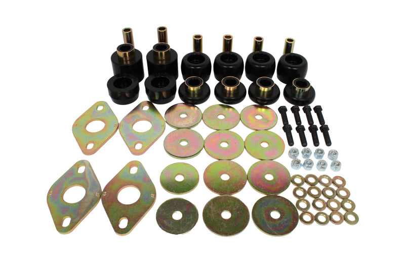 ES Body Mounts - Black - Energy Suspension 04-15 Nissan Titan King Cab Body Mount Set - Black