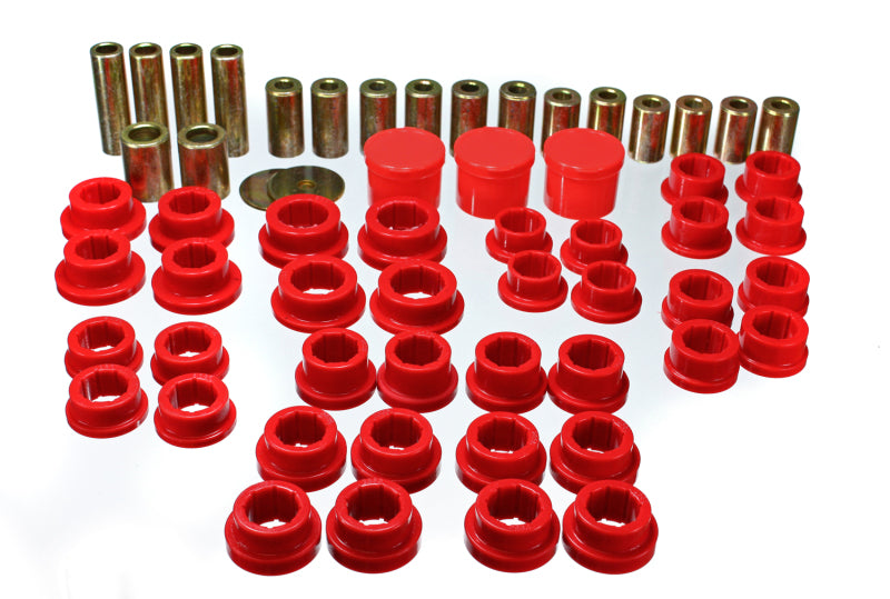 ES Cntrl Arm Bushings - Red - Energy Suspension 02-09 350Z / 03-07 Infiniti G35 Coupe Red Rear Control Arm Bushing Set