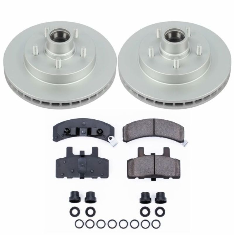 PSB Z17 Evolution Coated Kit - Power Stop 95-99 Chevrolet C1500 Front Z17 Evolution Geomet Coated Brake Kit