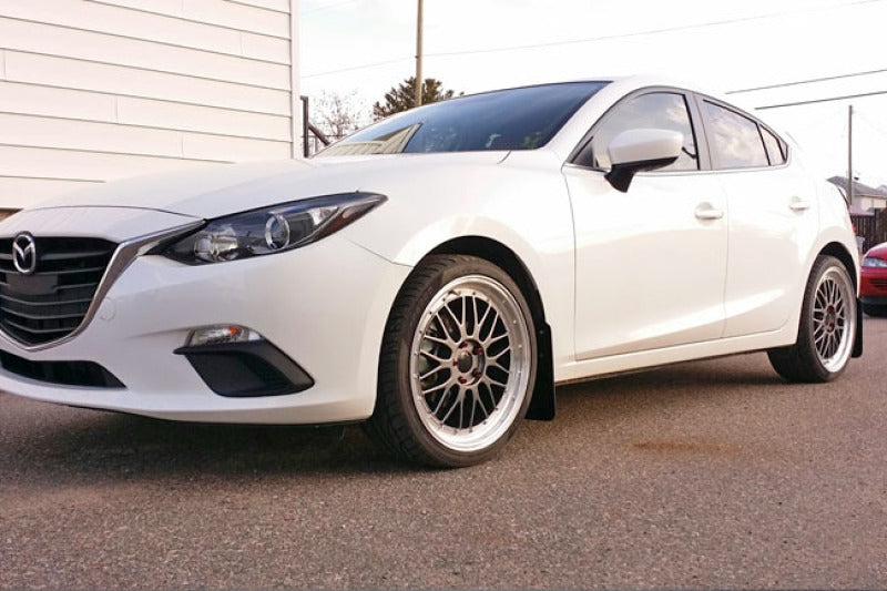 RAL UR Red Flap/Wht Logo - Rally Armor 14-18 Mazda3 Red UR Mud Flap w/White Logo