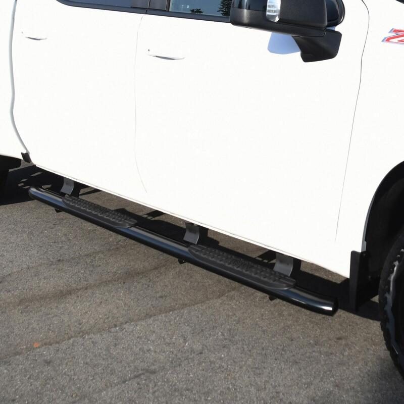 WES Nerf Bars - PRO TRAXX 4 - Westin 2019 Chevrolet Silverado/Sierra 1500 Crew Cab Non LD PRO TRAXX 4 Oval Nerf Step Bars - Black