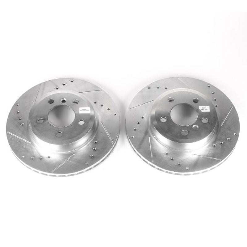 PSB Evolution Drill/Slot Rotor - Power Stop 04-10 BMW X3 Front Evolution Drilled & Slotted Rotors - Pair